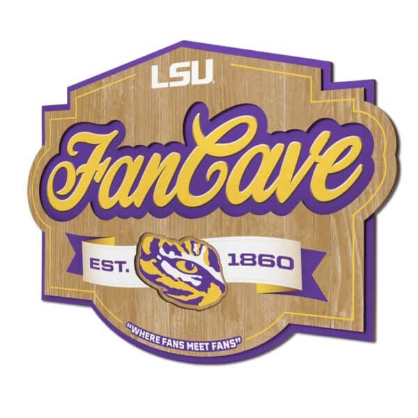 LSU Tigers Fan Cave Sign by You The Fan