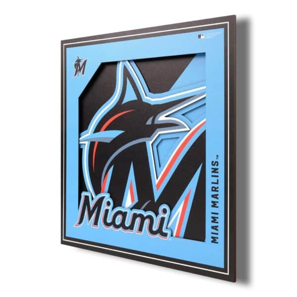 Miami Marlins 3D 12x12 Logo Wall Art by You The Fan