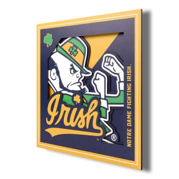 Notre Dame Fighting Irish 3D 12x12 Logo Wall Art by You The Fan
