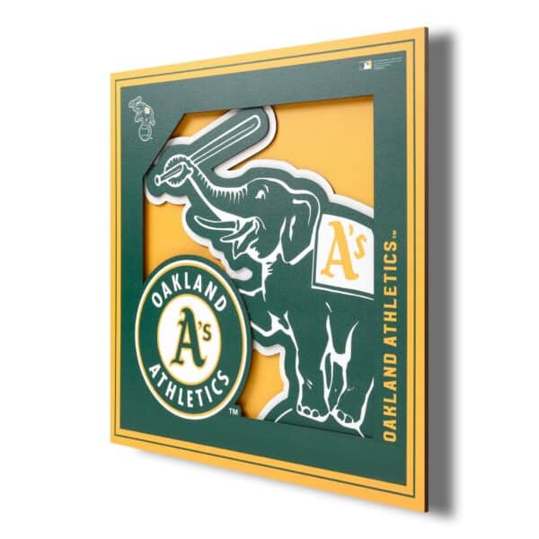 Oakland Athletics 3D 12x12 Logo Wall Art by You The Fan