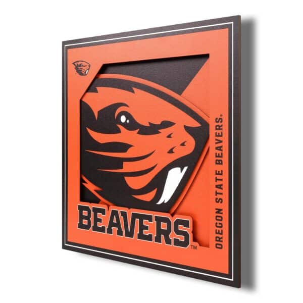 Oregon State Beavers 3D 12x12 Logo Wall Art by You The Fan