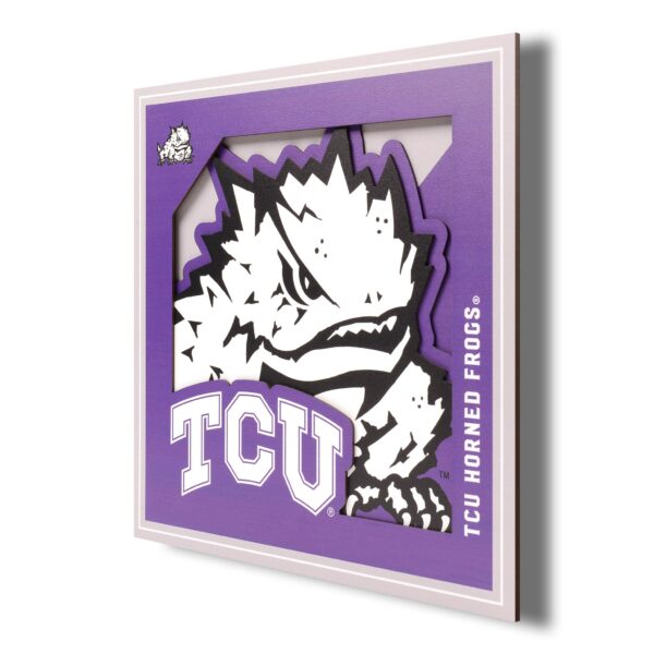 TCU Horned Frogs 3D 12x12 Logo Wall Art by You The Fan