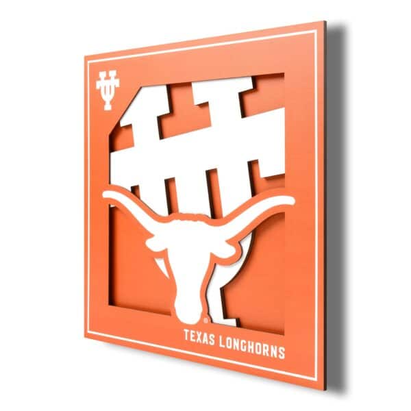 Texas Longhorns 3D 12x12 Logo Wall Art by You The Fan