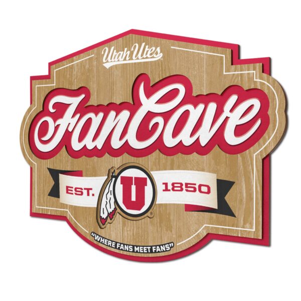 Utah Utes Fan Cave Sign by You The Fan