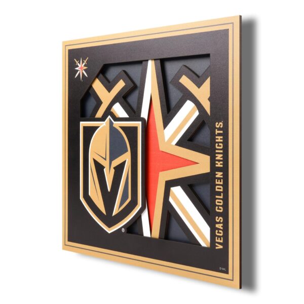 Vegas Golden Knights 3D 12x12 Logo Wall Art by You The Fan