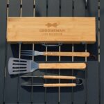 Personalized BBQ Set with Groomsmen Bow Tie Design