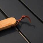 Leather string for hanging and easy storage