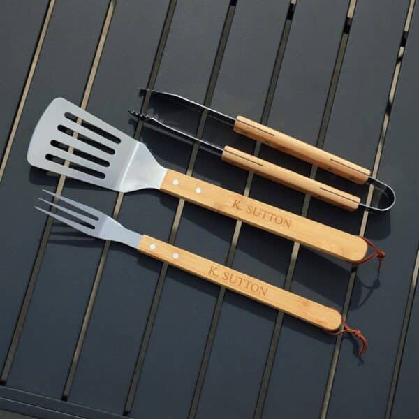 Personalized 3pc BBQ Grill Tool Set