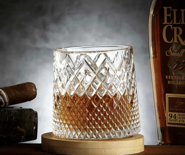 Remington Spinning Whiskey Glass