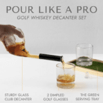 Features of the Birdie & Bourbon Golf Club Decanter Set