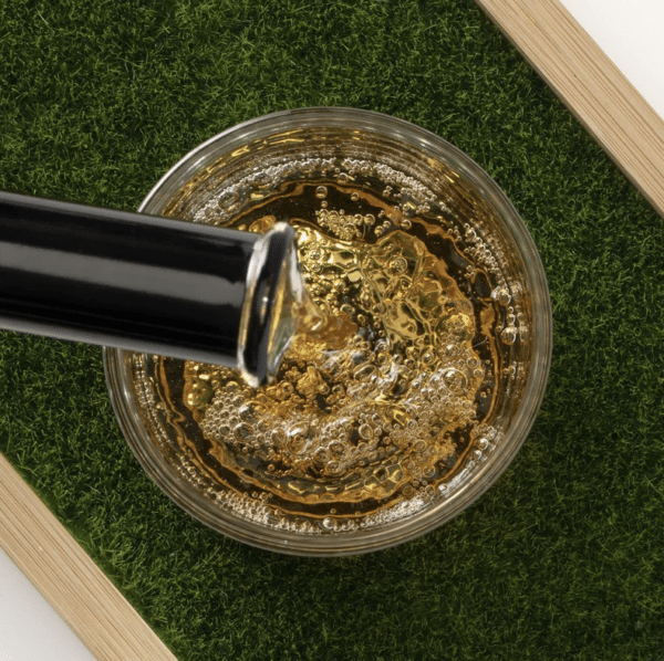 Pour with ease from the decanter into the golf ball rocks glasses