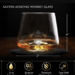 The aerating whiskey glasses feature a 12oz. capacity, superior aeration and an easy hold design