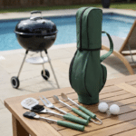 Tee Time BBQ Set locked, loaded and ready to BBQ poolside